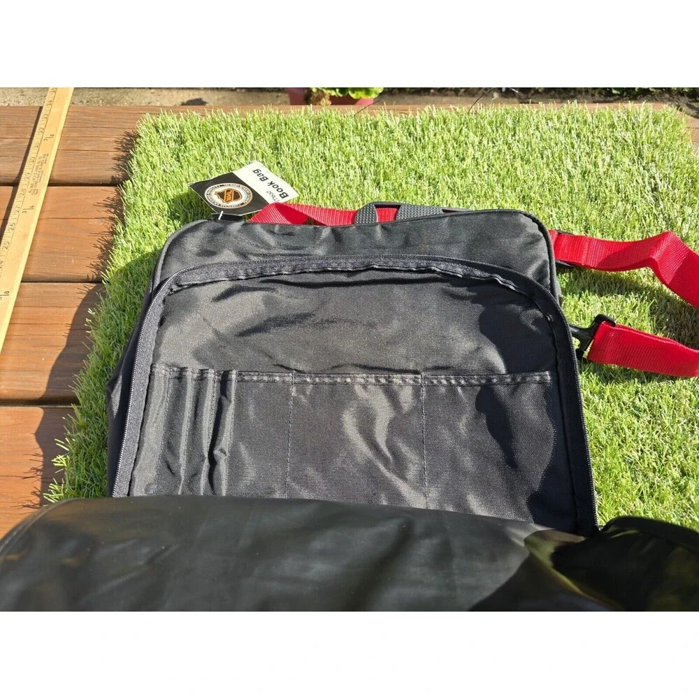 Vtg 90s Mead NHL New Jersey Devils Messenger Carry-on Gym Laptop Book Bag NWT
